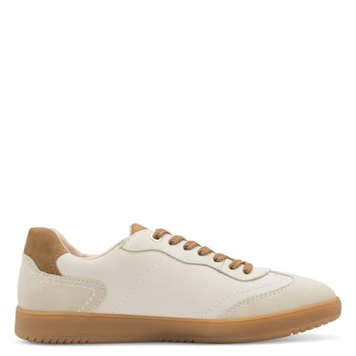 s.Oliver Damen Sneaker flach mit Schnürsenkeln Freizeit, Beige (Cream Comb), 39 EU von s.Oliver