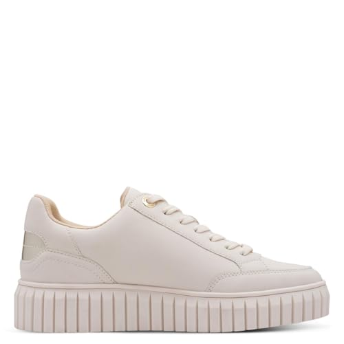 s.Oliver Damen Sneaker flach mit Dicker Sohle Vegan, Beige (Beige), 40 EU von s.Oliver