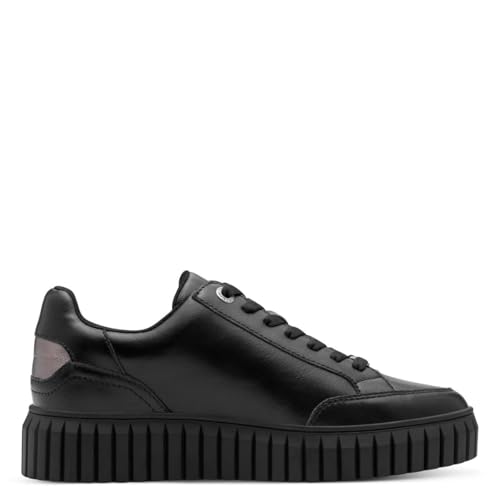 s.Oliver Damen Sneaker flach mit Dicker Sohle Vegan, Schwarz (Black), 38 EU von s.Oliver