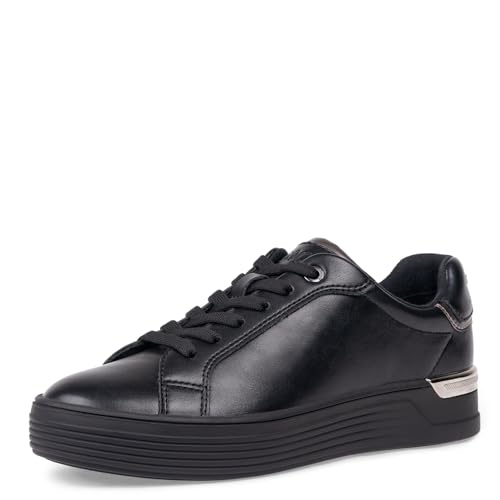 s.Oliver Damen Sneaker flach mit Schnürsenkeln Low Top, Schwarz (Black Comb.), 37 EU von s.Oliver