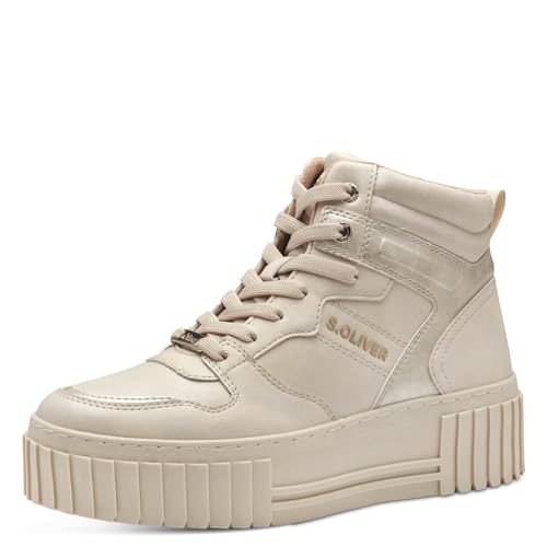 s.Oliver Damen Sneaker hoch High Top Rund, Beige (Cream), 40 EU von s.Oliver