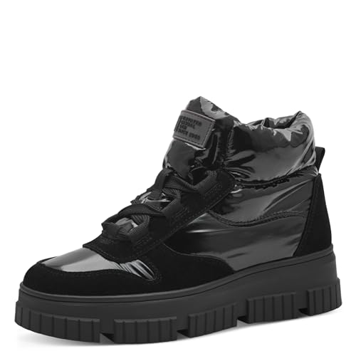 s.Oliver Damen Sneaker hoch mit Fütterung zum Schnüren Winter, Schwarz (Black), 37 EU von s.Oliver