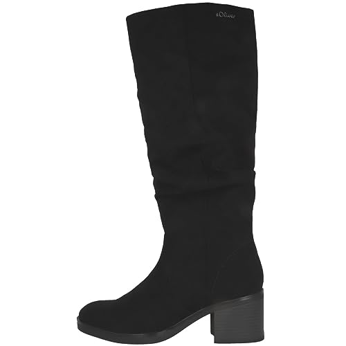 s.Oliver Damen Hohe Stiefel mit Absatz Blockabsatz mit Reißverschluss, Schwarz (Black), 37 EU s.Oliver Damen Hohe Stiefel mit Absatz Blockabsatz mit Reißverschluss, Schwarz (Black), 37 EU von s.Oliver