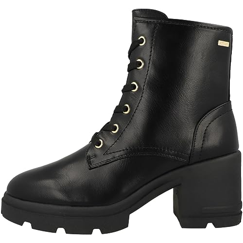 s.Oliver Damen Stiefeletten mit Absatz aus Kunstleder Blockabsatz, Schwarz (Black), 41 EU von s.Oliver