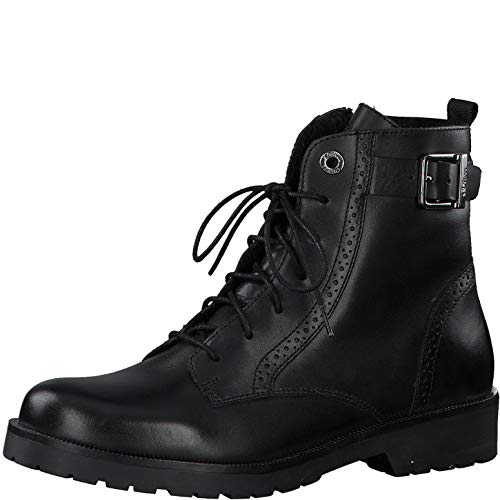 s.Oliver Damen Stiefeletten 25108-25, Frauen Schnürstiefelette, reißverschluss Lady Ladies feminin elegant Women's Women Woman,Black,38 EU / 5 UK von s.Oliver