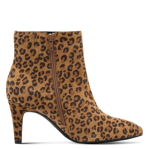 s.Oliver Damen Stiefeletten mit Absatz aus Leder Elegant, Mehrfarbig (Leopard), 42 EU von s.Oliver