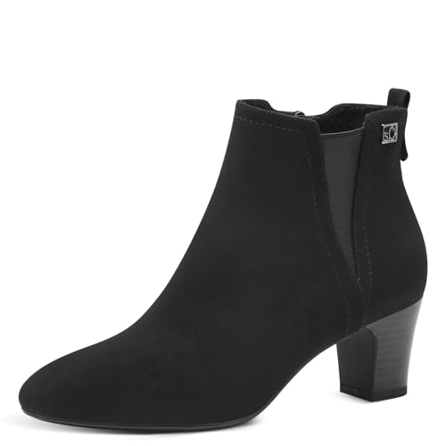 s.Oliver Damen Stiefeletten mit Absatz mit Reißverschluss Elegant, Schwarz (Black), 36 EU von s.Oliver