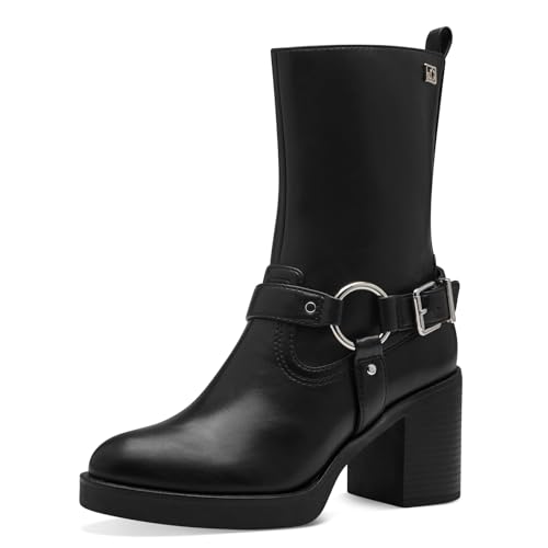 s.Oliver Damen Stiefeletten mit Absatz mit Schnalle Elegant, Schwarz (Black), 39 EU von s.Oliver