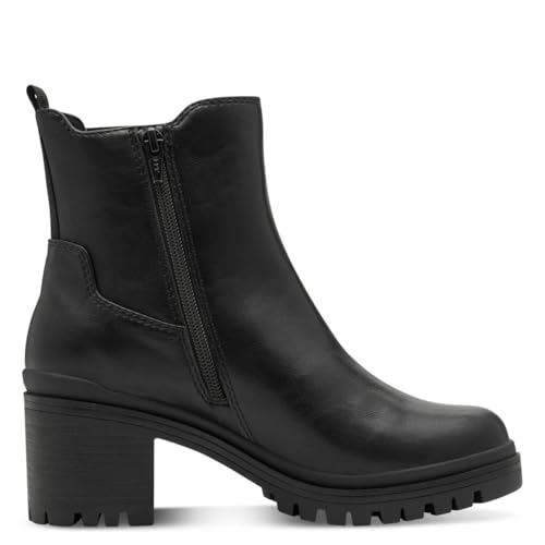 s.Oliver Damen Stiefeletten mit Reißverschluss Blockabsatz, Schwarz (Black), 42 EU von s.Oliver
