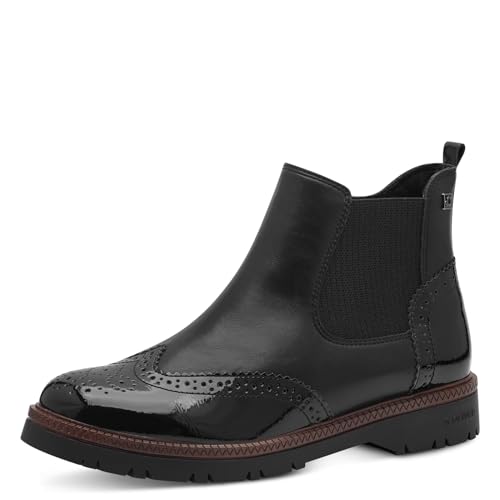 s.Oliver Damen Stiefeletten ohne Absatz Elegant Vegan, Schwarz (Black), 39 EU von s.Oliver