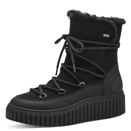 s.Oliver Damen Stiefeletten zum Schnüren Wasserabweisend Vegan, Schwarz (Black), 38 EU von s.Oliver