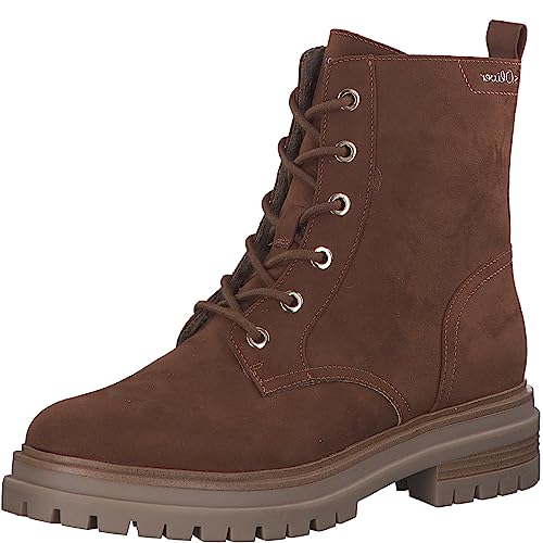 s.Oliver Damen Stiefeletten zum Schnüren Winter mit Reißverschluss Vegan Braun (Cognac), 37 von s.Oliver