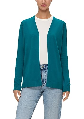 s.Oliver Damen 2134354 Strickjacke, Blue Green #004B49, 36 von s.Oliver