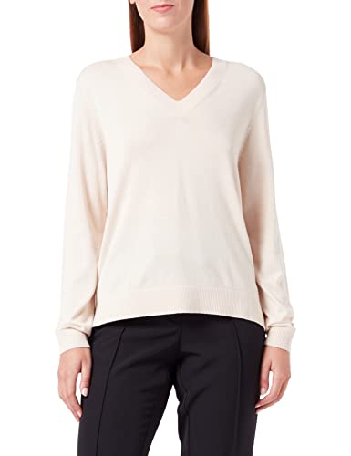 s.Oliver Damen 2121124 Pullover mit V Neck, Beige, 42 EU von s.Oliver