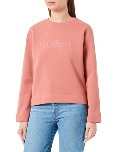 s.Oliver Damen Sweatshirt mit Logo Print ORANGE, 40 von s.Oliver