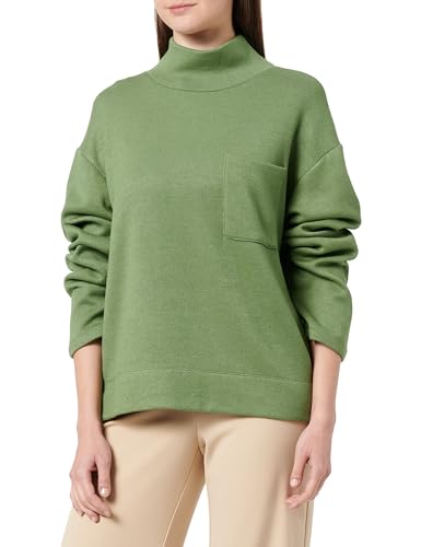 s.Oliver Damen Sweatshirt mit Stehkragen Green, 42 von s.Oliver