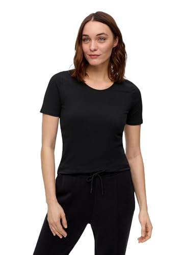 s.Oliver Damen T Shirt (DE/NL/SE/PL, Numerisch, 46, Regular, Regular, 2 x schwarz) von s.Oliver