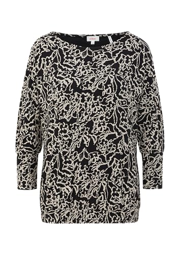 s.Oliver Damen T-Shirt 3/4 Arm Black, 32 von s.Oliver