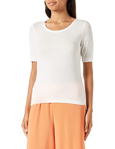 s.Oliver Damen T-Shirt Kurzarm, Weiß, 46 von s.Oliver