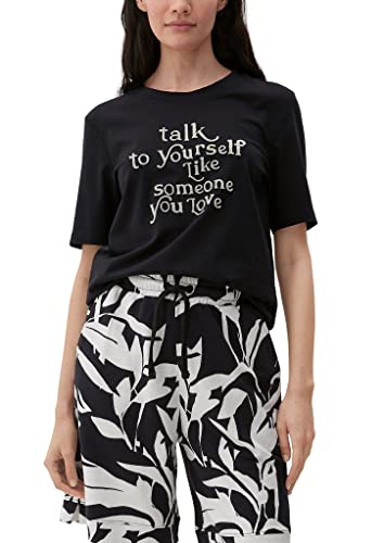 s.Oliver Damen T-Shirt Kurzarm ,Schwarz, 38 von s.Oliver