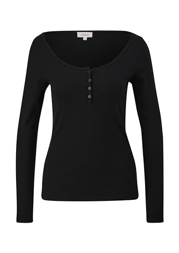 s.Oliver Damen T-Shirt Langarm Black, 42 von s.Oliver