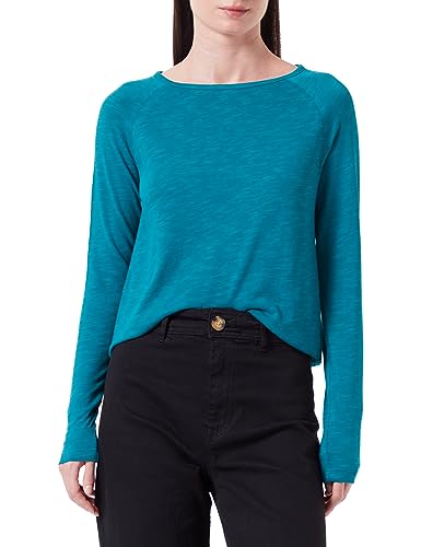 s.Oliver Damen 2136360 T-Shirt langarm, Blue Green, 34 von s.Oliver