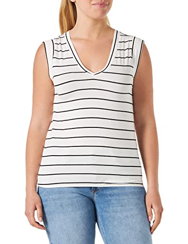 s.Oliver Damen T-Shirt ärmellos, Schwarz | Weiß, 38 von s.Oliver