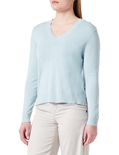 s.Oliver Damen V-neck V Neck Pullover langarm, Blau, 36 EU von s.Oliver