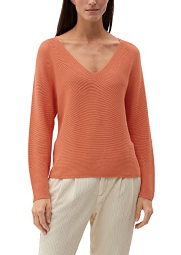 s.Oliver Damen V-neck V Neck Pullover langarm, Orange, 34 EU von s.Oliver