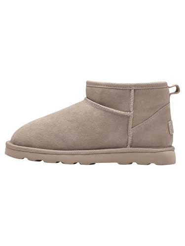s.Oliver Damen Boots aus Leder Gefüttert, Beige (Light Taupe), 36 EU von s.Oliver
