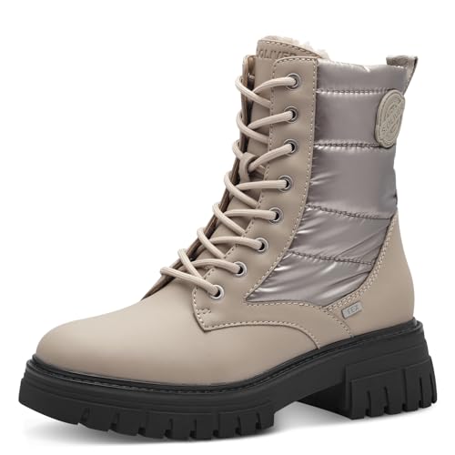 s.Oliver Damen Stiefeletten zum Schnüren Wasserabweisend Vegan, Beige (Platinum), 39 EU von s.Oliver