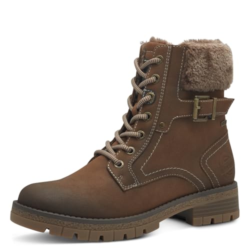 s.Oliver Damen Stiefeletten zum Schnüren Wasserabweisend Vegan, Braun (Cognac), 37 EU von s.Oliver