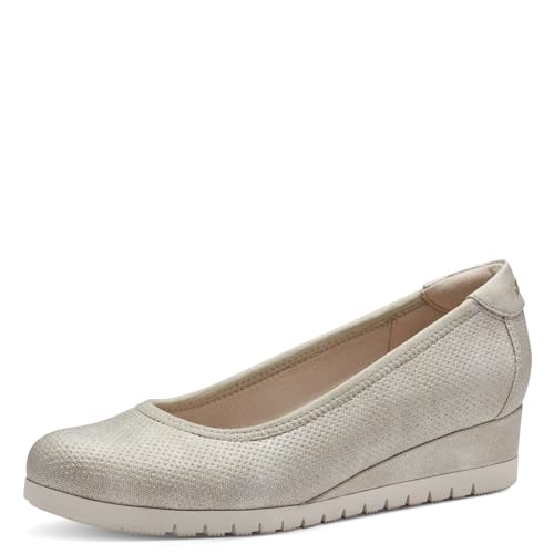 s.Oliver Damen Wedge Pumps mit Keilabsatz Bequem, Beige (Beige), 39 von s.Oliver