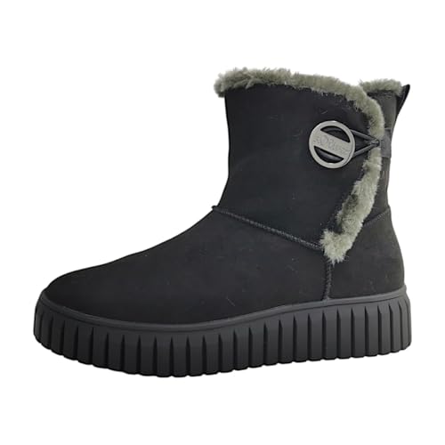 s.Oliver Damen Winterstiefel ohne Absatz Gefüttert Vegan, Schwarz (Black), 39 EU von s.Oliver