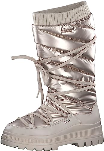 s.Oliver Damen Winterstiefel ohne Absatz mit Schnürung Gefüttert Beige (Nude), 36 von s.Oliver