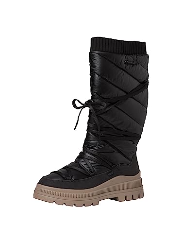 s.Oliver Damen Winterstiefel ohne Absatz mit Schnürung Gefüttert Schwarz (Black), 38 von s.Oliver