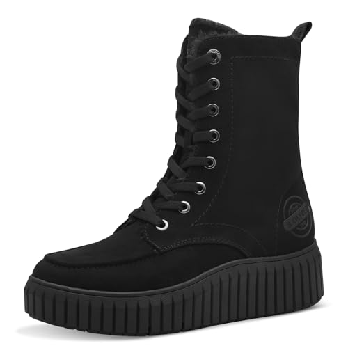 s.Oliver Damen Winterstiefeletten zum Schnüren Gefüttert Vegan, Schwarz (Black), 37 EU von s.Oliver