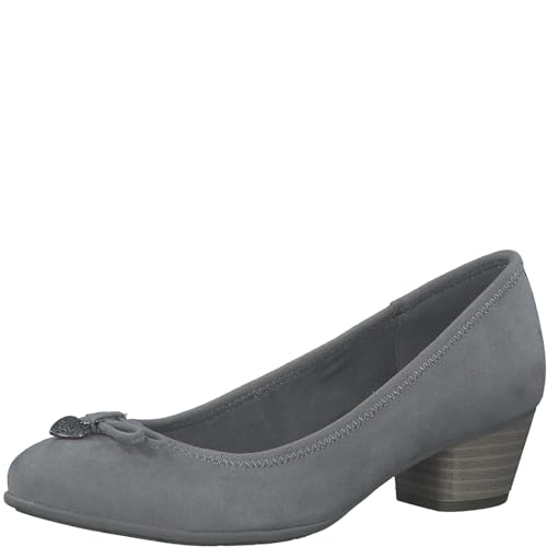 s.Oliver Damen Pumps mit Schleife Kleiner Absatz, Grau (Grey), 39 von s.Oliver