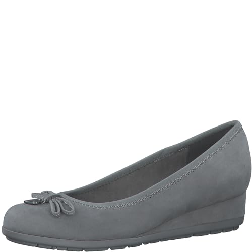 s.Oliver Damen Wedge Pumps mit Keilabsatz mit Schleife, Grau (Grey), 41 von s.Oliver