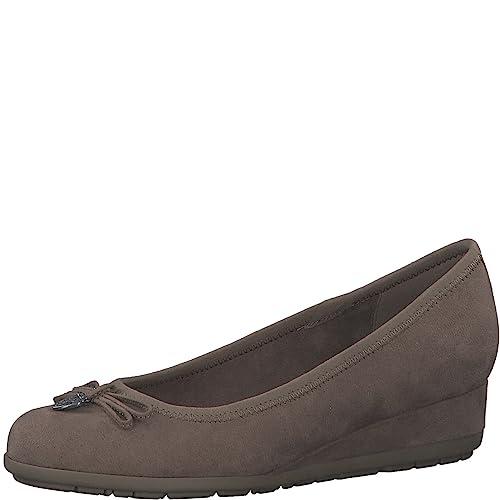 s.Oliver Damen Ballerinas Elegant Keilabsatz Braun (Pepper), 41 von s.Oliver