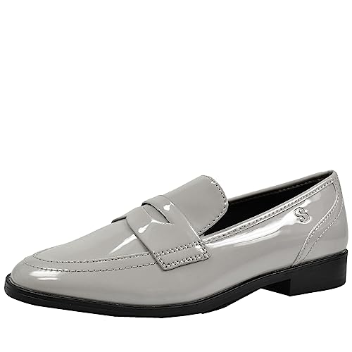 s.Oliver Damen Loafer ohne Absatz Lack Spitz Braun (Taupe Patent), 36 von s.Oliver