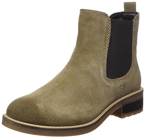 s.Oliver Damen Chelsea Boots aus Wildleder Blockabsatz, Grün (Pistachio), 41 EU von s.Oliver