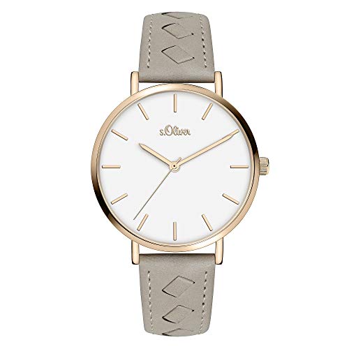 s.Oliver DamenArmbanduhr Analog Quarz Leder SO-3843-LQ von s.Oliver