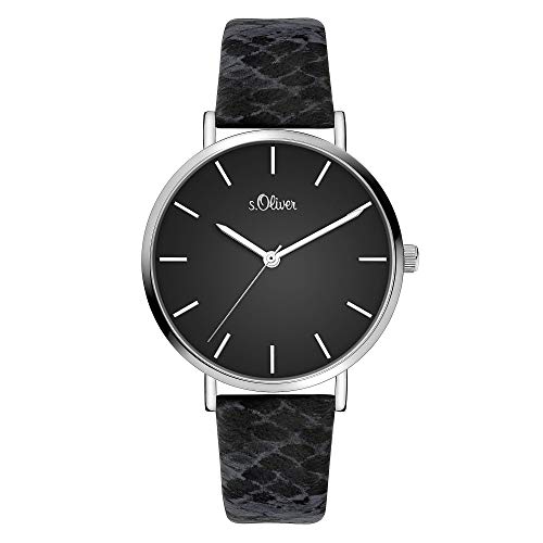 s.Oliver DamenArmbanduhr Analog Quarz Leder SO-3848-LQ von s.Oliver