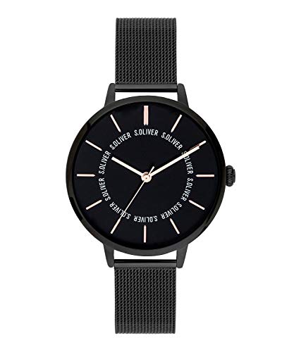s.Oliver DamenArmbanduhr Analog Quarz massives Edelstahl SO-3697-MQ von s.Oliver