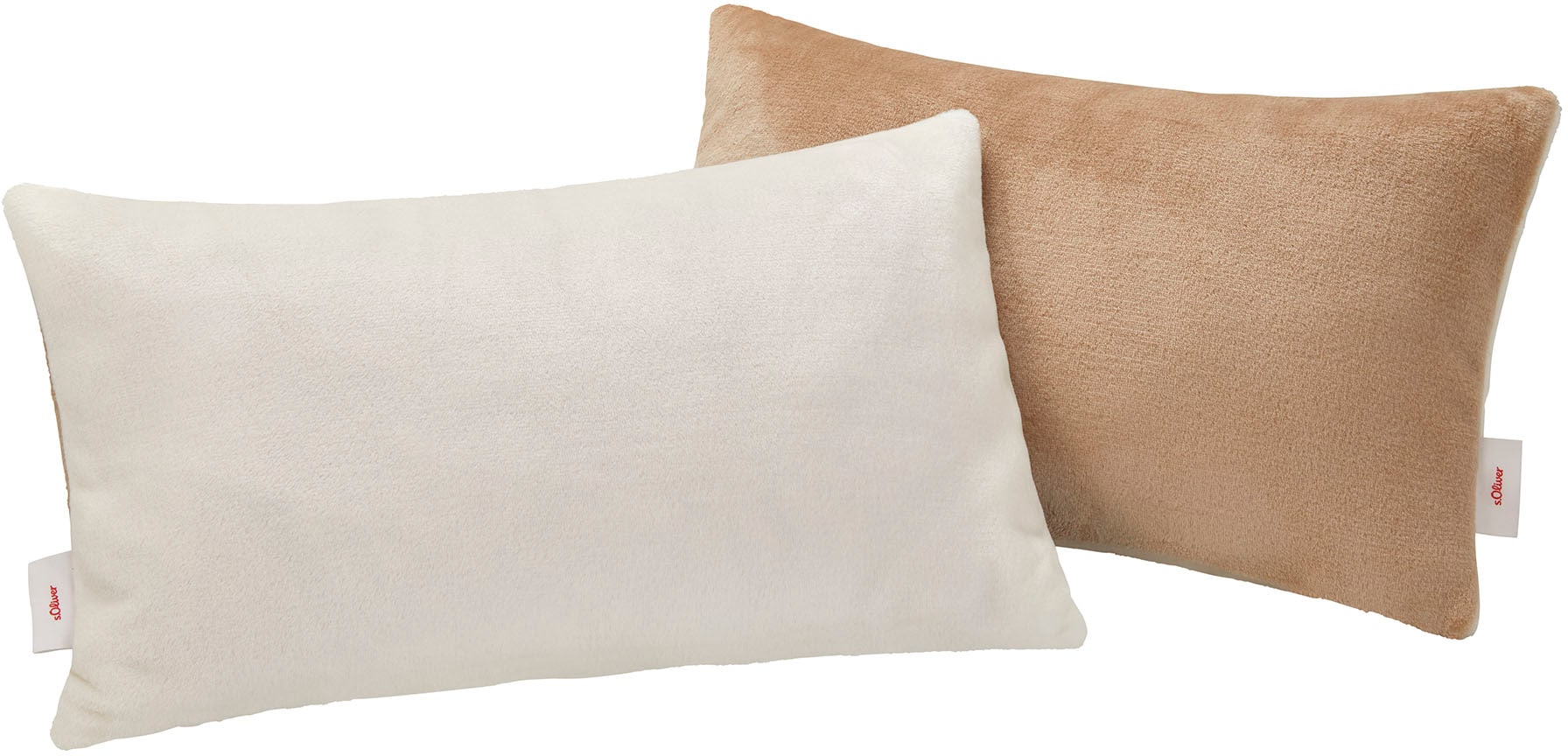 s.Oliver Dekokissen "double soft Kissen s.Oliver" Kissenhüllen ohne Füllung, 2 Stück, mit samtig weicher Oberfläche von s.Oliver