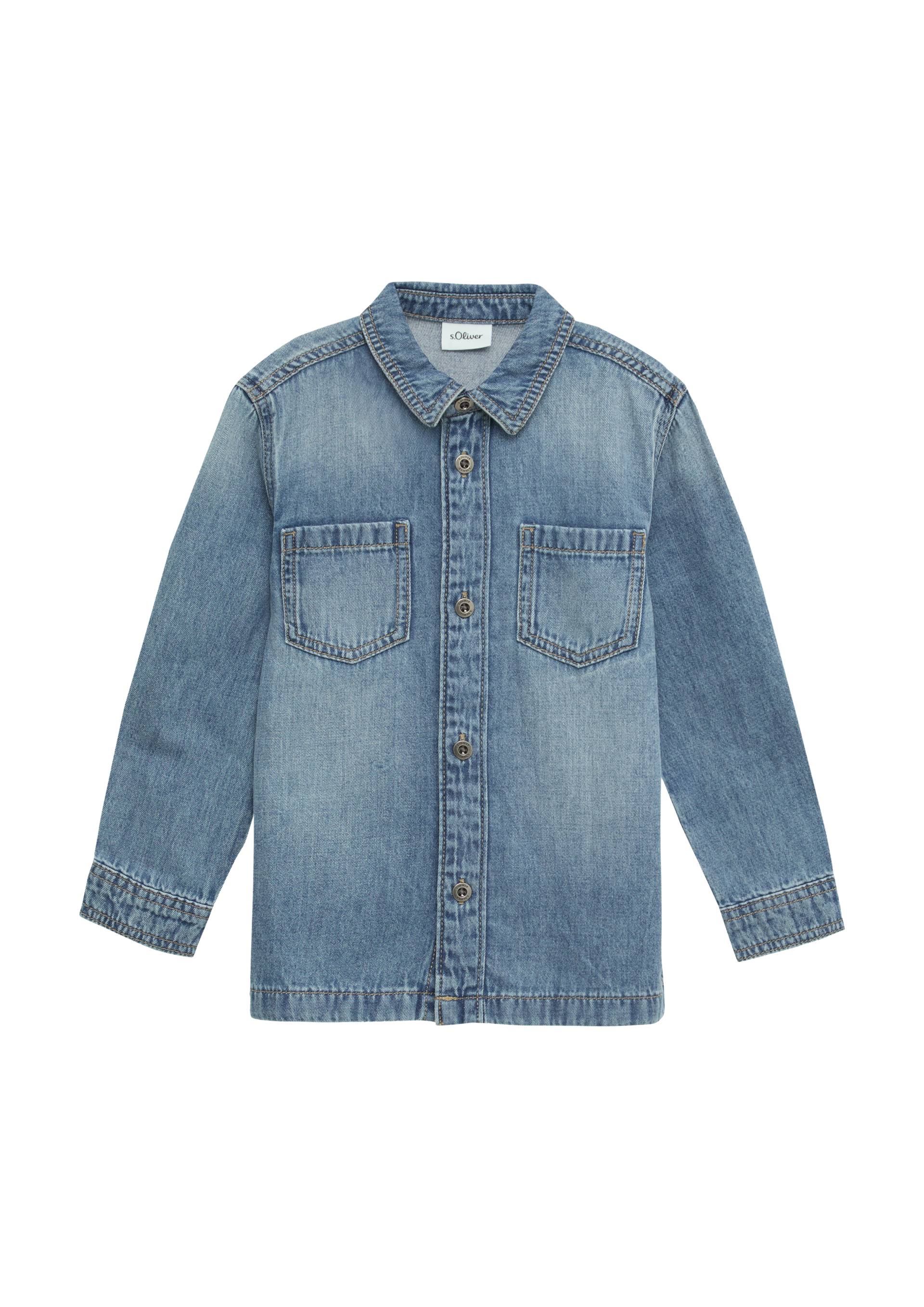 s.Oliver - Denim-Hemd im Used-Look, Kinder, blau von s.Oliver