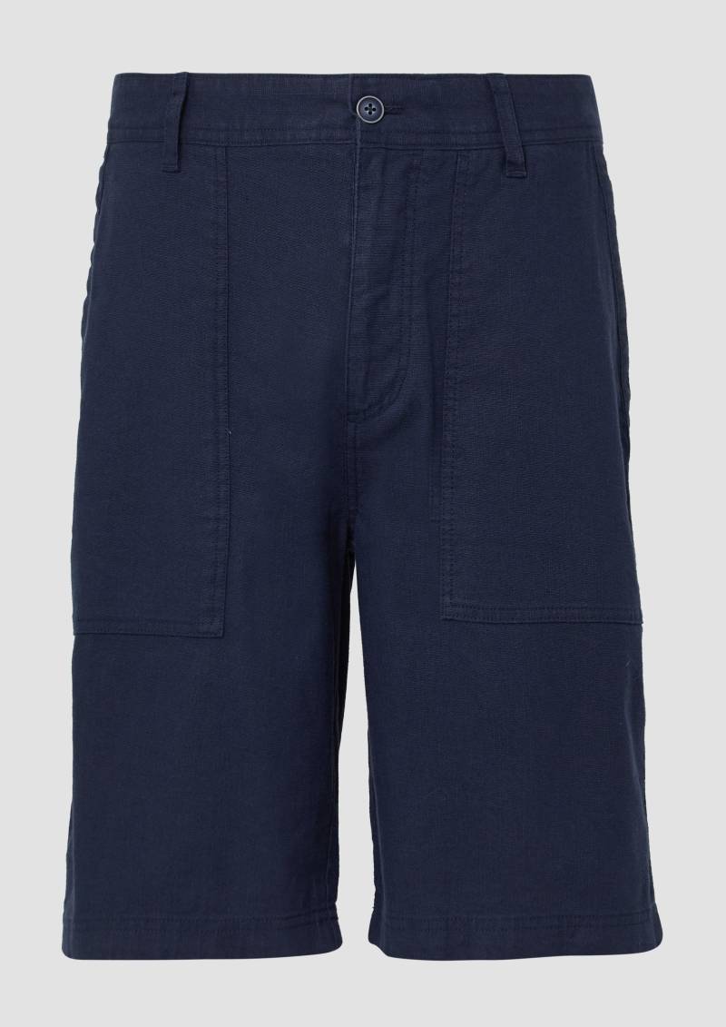 s.Oliver - Leinenmix-Bermuda im Relaxed Fit, Herren, blau von s.Oliver