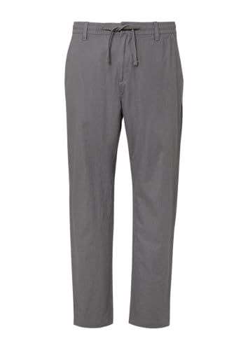 s.Oliver Detroit: Relaxed-Fit-Chino aus Leinenmix mit Elastikbund grau meliert 34/32 von s.Oliver
