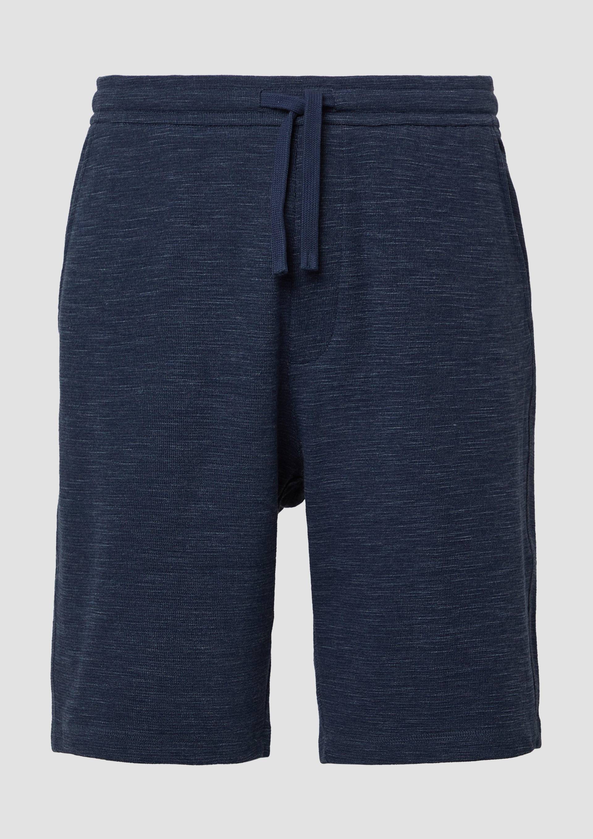 s.Oliver - Detroit: Strukturierte Sweat-Bermuda im Relaxed Fit, Herren, blau von s.Oliver
